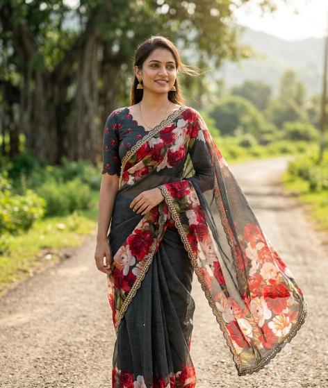 Svara fancy designer saree wholesale online